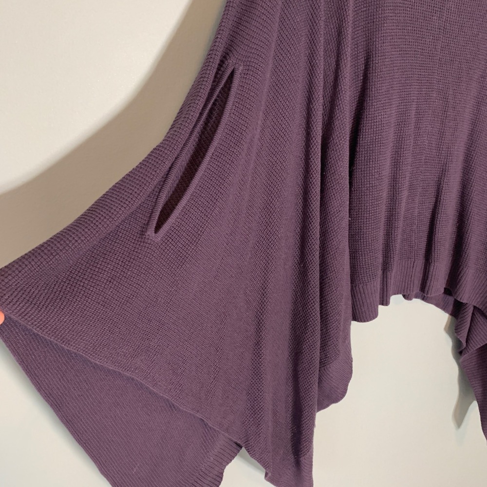 Lululemon Oversized Waffle Knit Poncho Sweater Purple O/S - Picture 2 of 7